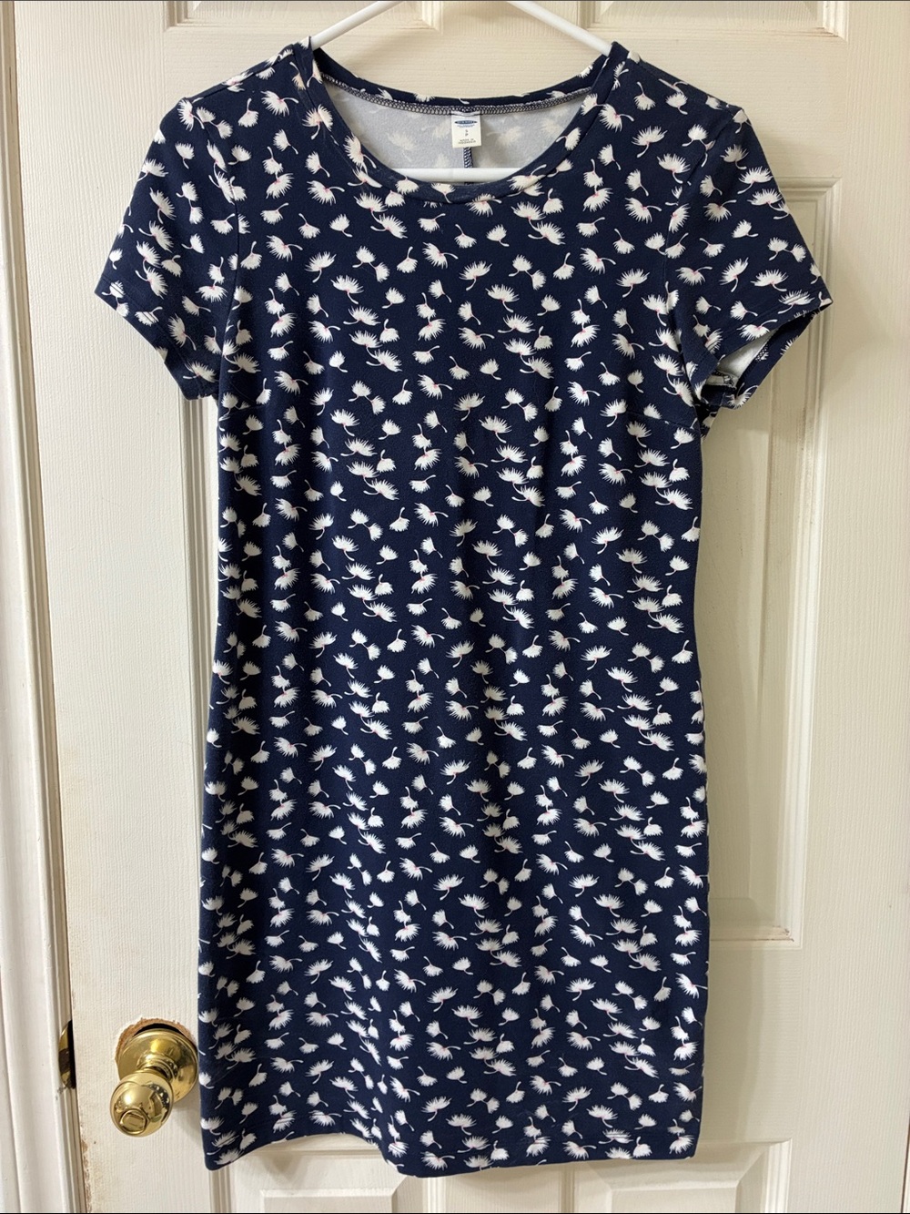 🌷3 for $25🌷Old Navy, US S, Navy & White Short Sleeve Patterned Bodycon Dress